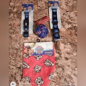Dog Bundle Nickelodeon Paw Patrol Red and Blue Pet Set. All New